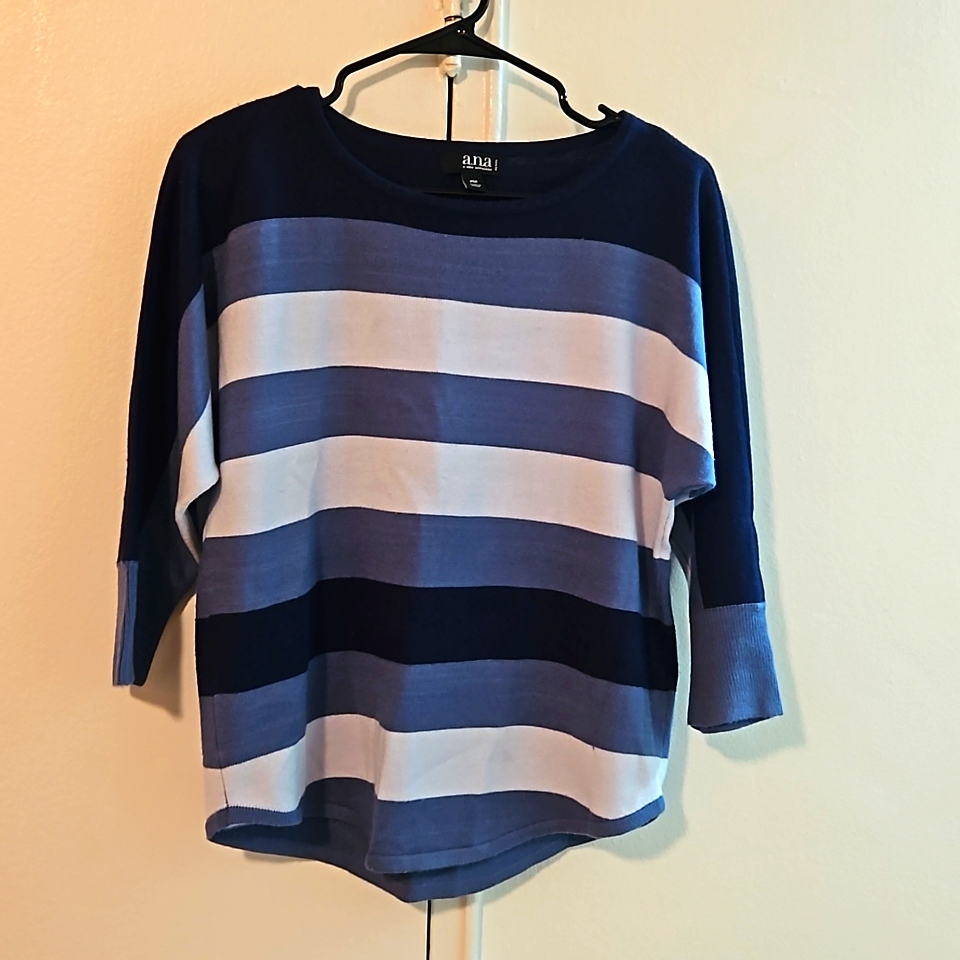Womens Blue Strip Sweater
